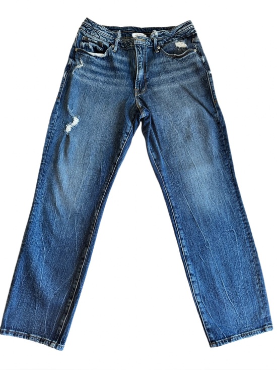 Good American Denim - Good American Good Vintage Ripped Straight Ankle Jeans Blue Size 8/29